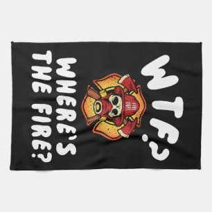 WTF Where's the Firefighter Kitchen Towel
