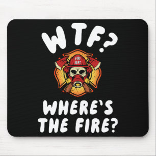 WTF Where's the Firefighter Mouse Pad