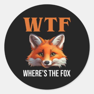 WTF - Where's The Fox Classic Round Sticker