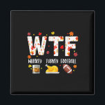 Wtf Whiskey Turkey Football Shirt Funny Thanksgivi Magnet<br><div class="desc">Wtf Whiskey Turkey Football Shirt Funny Thanksgiving Day</div>