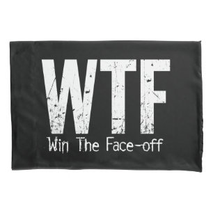 WTF: Win The Face-off (Hockey) Pillowcase