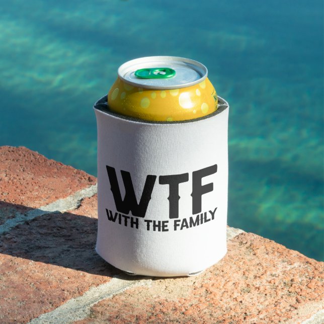WTF With The Family Funny Summer Vacation Matching Can Cooler (In Situ Pool)