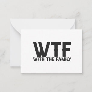 WTF With The Family Funny Summer Vacation Matching Card