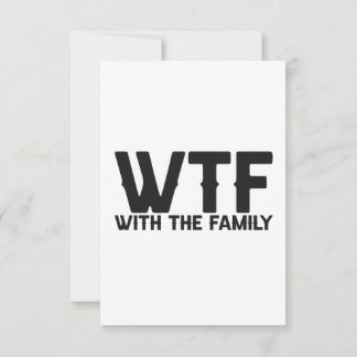WTF With The Family Funny Summer Vacation Matching Thank You Card