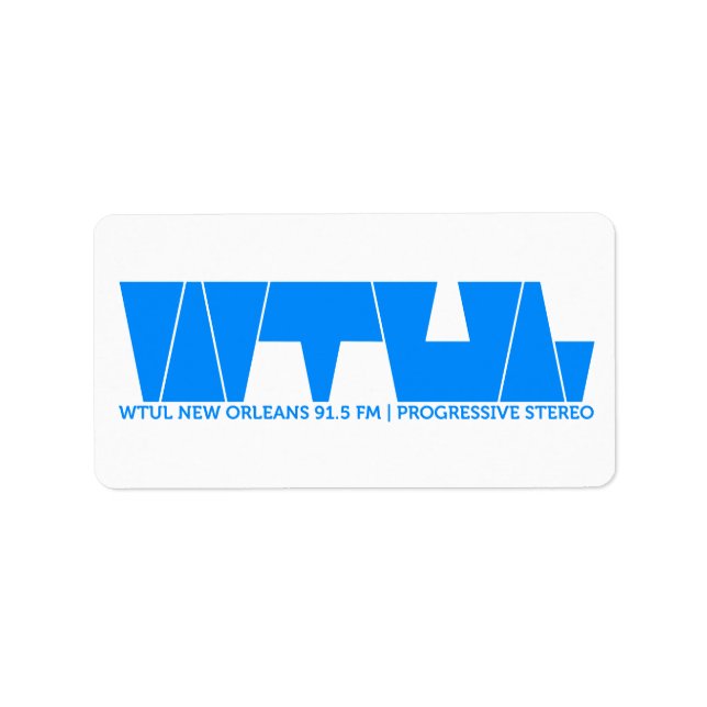 WTUL Radio Station Étiquettes (Devant)