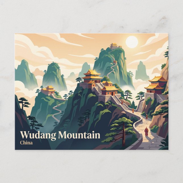 Wudang Mountain China Postcard (Front)