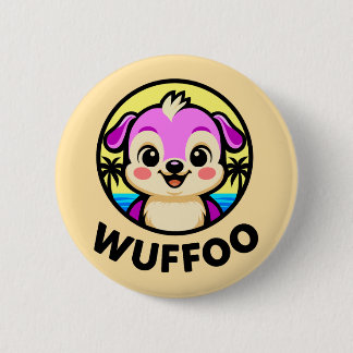 Wuffoo Adventures Cute Kawaii Puppy animation 2 Inch Round Button