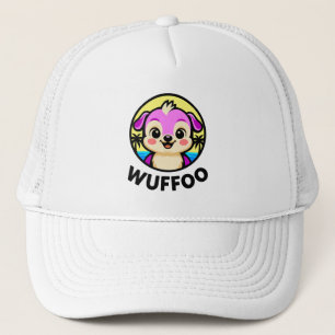 Wuffoo Adventures Cute Kawaii Puppy animation logo Trucker Hat