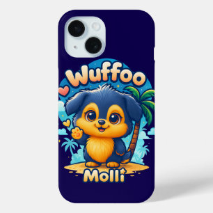 Wuffoo Molli Cute Kawaii Puppy Tropical Island iPhone 15 Case
