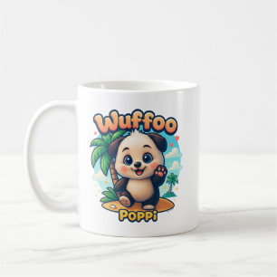 Wuffoo Poppi Cute Kawaii Puppy Tropical Island Coffee Mug