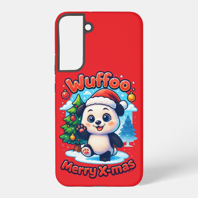 Wuffoo Poppi Merry X-mas Kawaii 3D Holiday  Samsung Galaxy S22+ Case (Back)