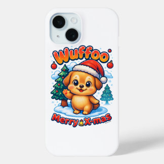 Wuffoo Roony Merry X-mas Kawaii 3D Holiday iPhone 15 Case