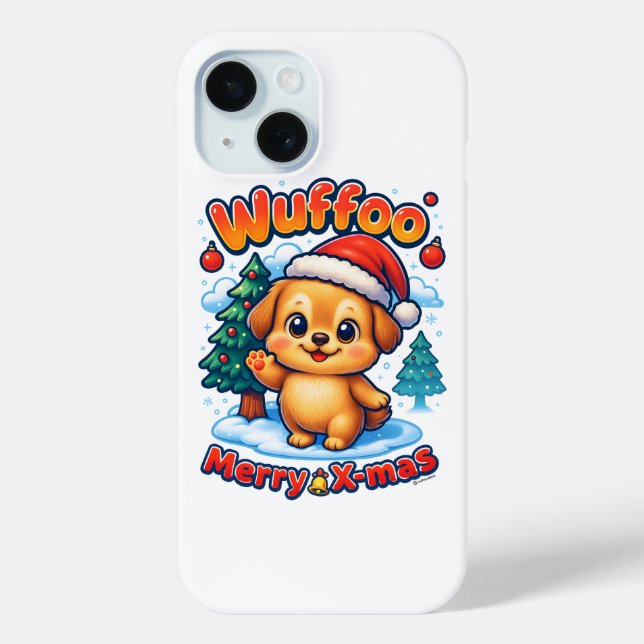 Wuffoo Roony Merry X-mas Kawaii 3D Holiday Case-Mate iPhone Case (Back)