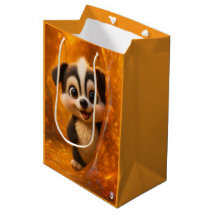 Wuffoo Surffie Cute Kawaii Puppy Amber Medium Gift Bag