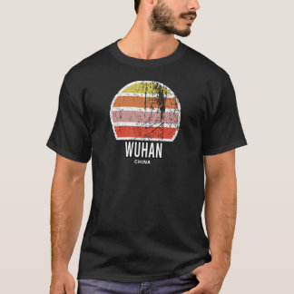 Wuhan China Abstract Vintage Sunset Souvenir T-Shirt