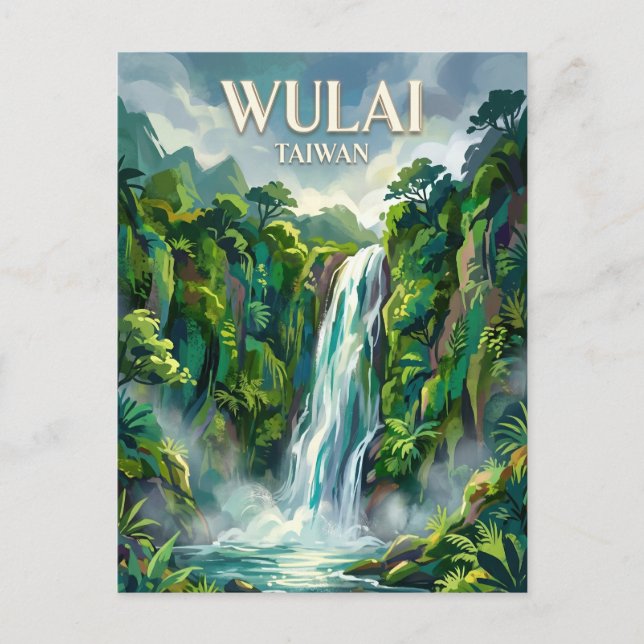 Wulai Waterfall Taiwan Postcard (Front)