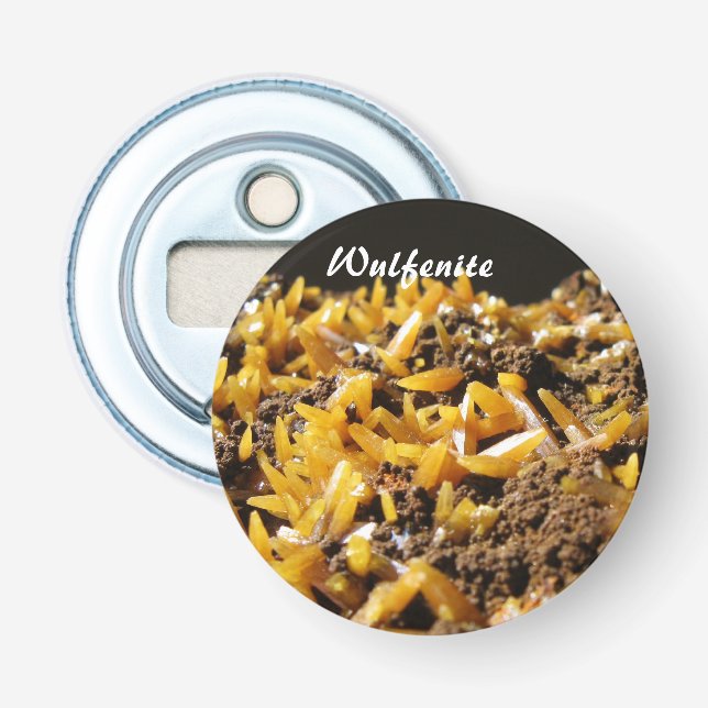 Wulfenite Mineral Photo Bottle Opener (Front)