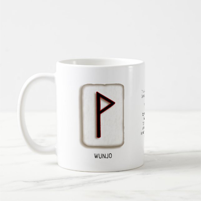 Wunjo RuneStone Mug (Left)