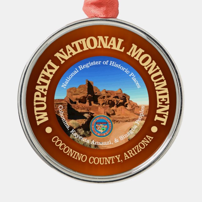 Wupatki National Monument Metal Ornament (Front)