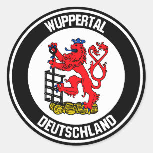 Wuppertal Round Emblem Classic Round Sticker