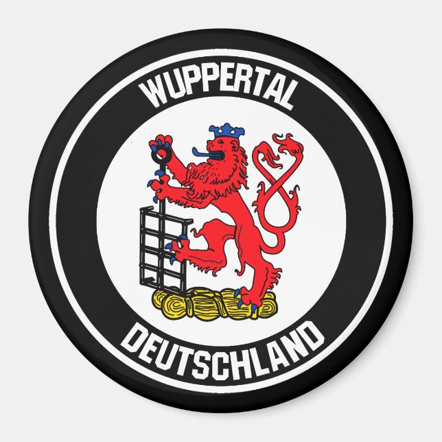 Wuppertal Round Emblem Magnet (Front)