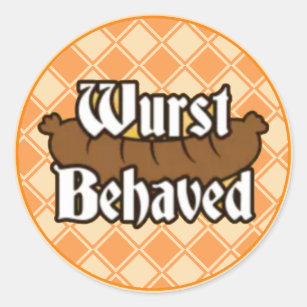 Wurst Behaved Oktoberfest Classic Round Sticker