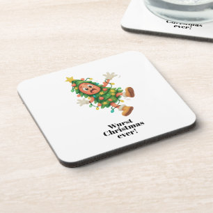 Wurst Christmas ever! Funny  Salami  Coaster