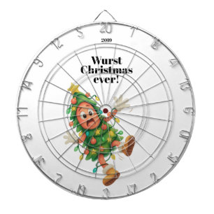 Wurst Christmas ever! Funny  Salami photo Dartboard
