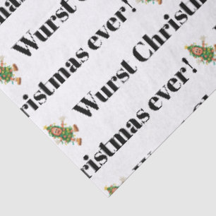 Wurst Christmas ever! Funny Salami Tissue Paper