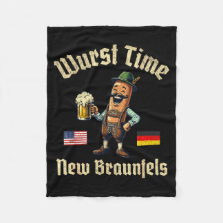 Wurst Time Wurst Fest German Beer Festival New Bra Fleece Blanket