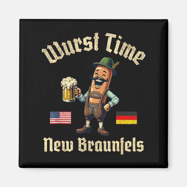 Wurst Time Wurst Fest German Beer Festival New Bra Magnet (Front)