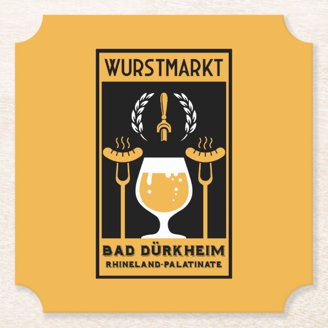 Wurstmarkt Bad Dürkheim Paper Coaster (Front)