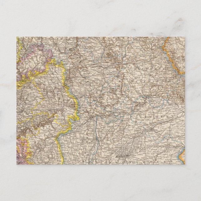 Wurttemberg, Bayern Atlas Carte de l'Allemagne (Devant)
