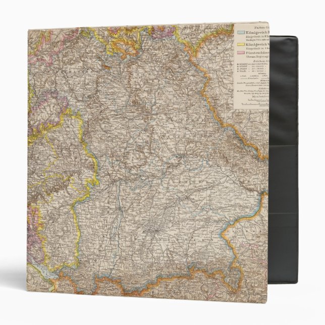 Wurttemberg, Bayern Atlas Map of Germany Binder (Front/Inside)