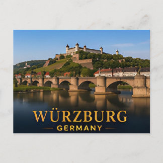 Wurzburg Germany Romantic Travel Destination Postcard