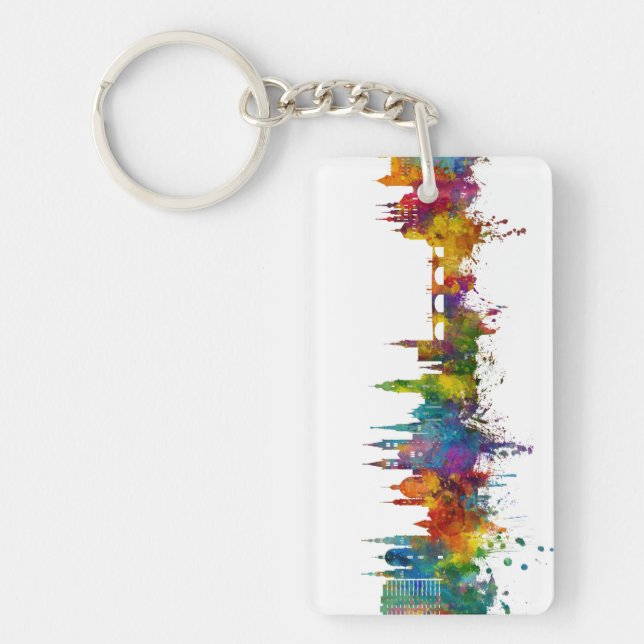 Würzburg Germany Skyline Keychain (Front)