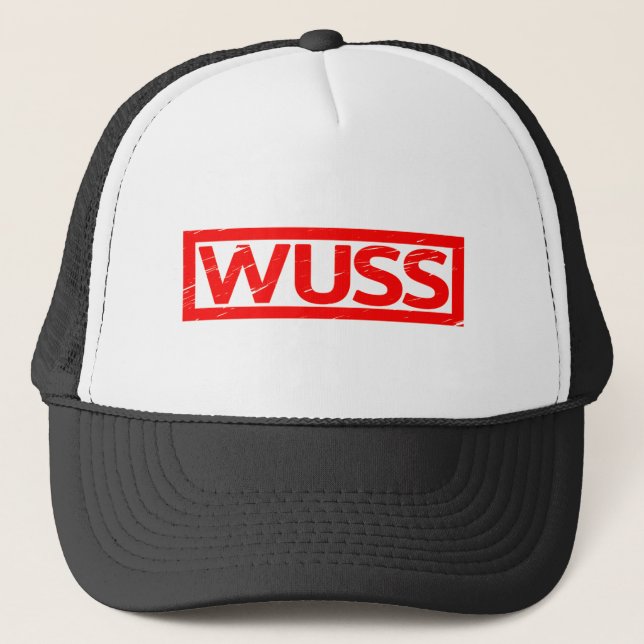 Wuss Stamp Trucker Hat (Front)