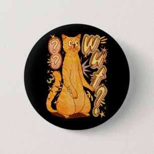 Wut? / An Orange Cat Illustration 2 Inch Round Button