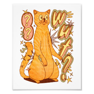 Wut? / An Orange Cat Illustration Photo Print