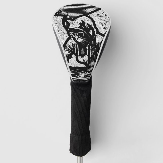 Wutang Cat DJ Style Golf Head Cover (Front)