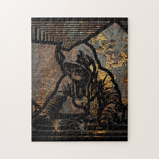 Wutang Cat DJ Style Jigsaw Puzzle (Vertical)