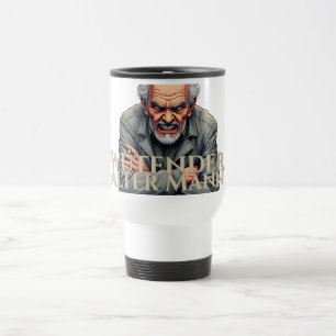 Wütender Alter Mann – Cartoon-Illustration Travel Mug