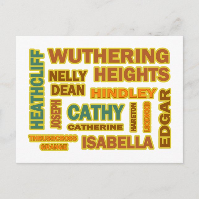 Wuthering Heights Characters Postcard (Front)