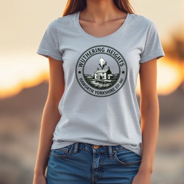 Wuthering Heights Tour design T-Shirt (Wuthering Heights Tour design T-Shirt
Wuthring heights logo design surrounding the moors ,a cottage )