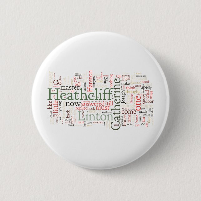 Wuthering Heights Word Cloud 2 Inch Round Button (Front)