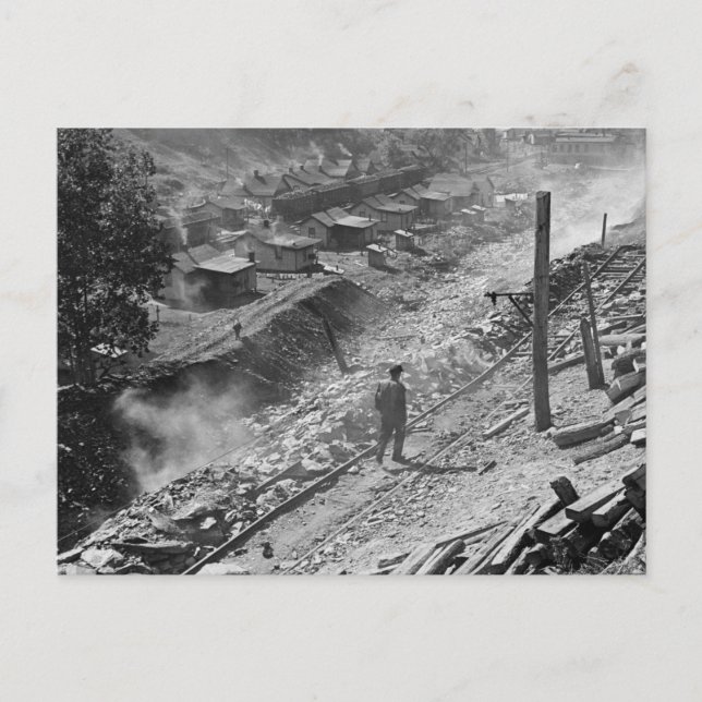WV Coal Miner Town: 1935 Postcard (Front)