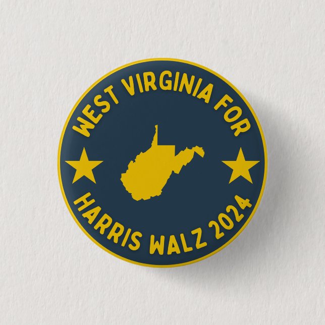WV for Harris Walz button (Front)