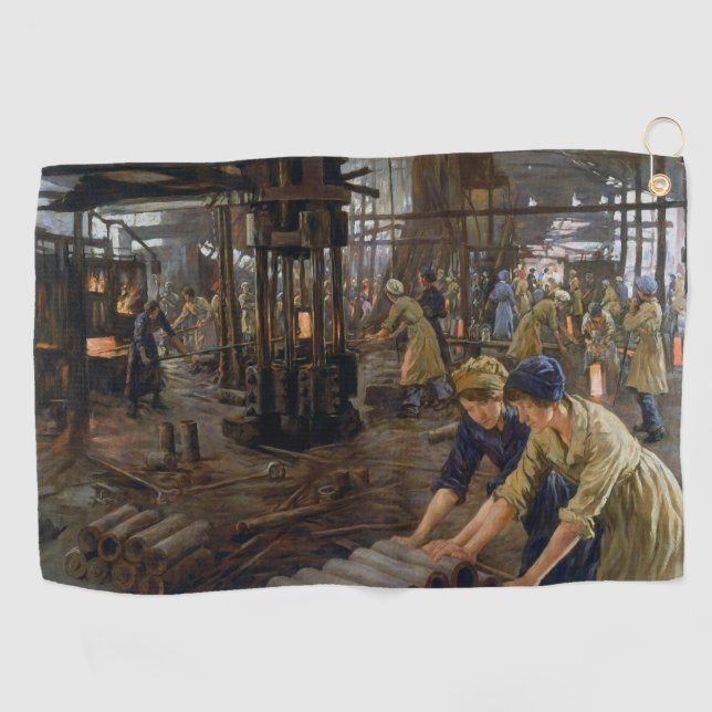 WW1 1918 Women Working at a Munitions a Factory  Golf Towel (Horizontal)