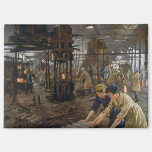 WW1 1918 Women Working at a Munitions a Factory Magnet
