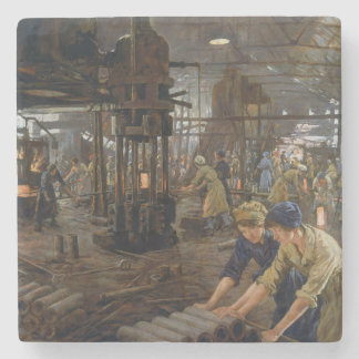 WW1 1918 Women Working at a Munitions a Factory  Stone Coaster